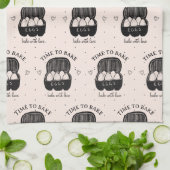 Schattigee tijd om bakkerskeuken te bakken theedoek (Gevouwen)