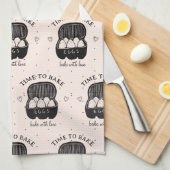 Schattigee tijd om bakkerskeuken te bakken theedoek (Quarter Fold)