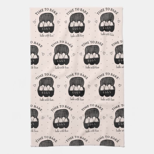 Schattigee tijd om bakkerskeuken te bakken theedoek (Verticaal)