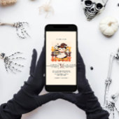 Schattigee tijd om Spooky Haloween Party te krijge Kaart