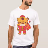 Schattigee tijger, Chinese dierenriem, maannieuwja T-shirt (Voorkant)