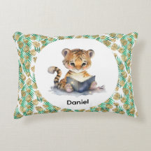 Schattigee tijger die een boek leest