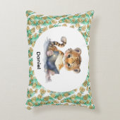 Schattigee tijger die een boek leest accent kussen (Voorkant(Verticaal))