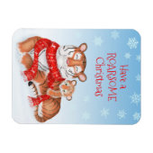 Schattigee tijger en welp 'Roarsome Christmas' mag Magneet (Horizontaal)