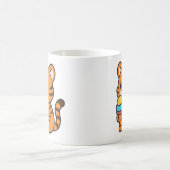 Schattigee Tijger Eten Ice Cream Mok Schattige Dri (Center)