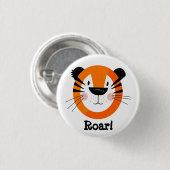 Schattigee Tijger Face Roar Art Ronde Button 3,2 Cm (Voorkant /achterkant)