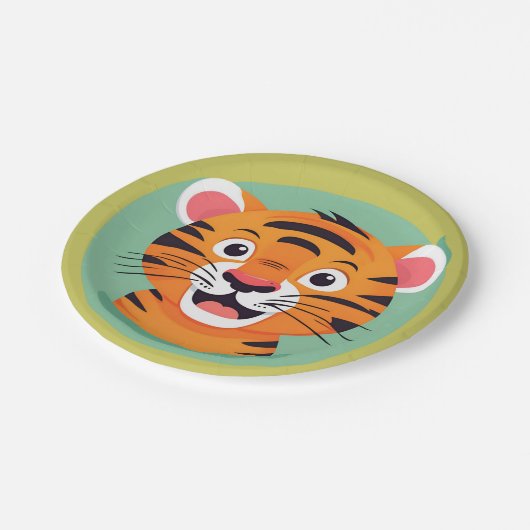 Schattigee tijger Face safari Wild oerwoud Verjaar Papieren Bordje (Gekanteld)