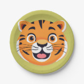 Schattigee tijger Face safari Wild oerwoud Verjaar Papieren Bordje (Voorkant)