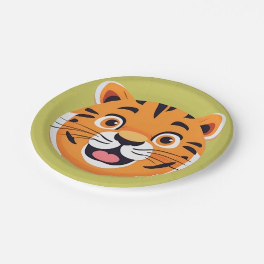 Schattigee tijger Face safari Wild oerwoud Verjaar Papieren Bordje (Gekanteld)