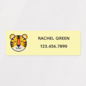 Schattigee Tijger Gepersonaliseerde Naam Labels | (Design 1)