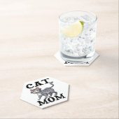 Schattigee Tijger Kat Mama Gift Grappig kat Cartoo Kartonnen Onderzetters (Insitu)