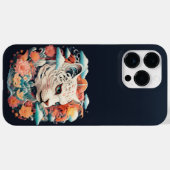 Schattigee Tijger met bloemetjes Papier Knipsel Case-Mate iPhone Case (Achterkant (horizontaal))