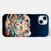 Schattigee Tijger met bloemetjes Papier Knipsel Case-Mate iPhone Case (Achterkant (horizontaal))
