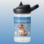 Schattigee tijger Voeg naam toe met Stars kinder b Waterfles<br><div class="desc">CamelBak Eddy® waterfles voor kinderen. Personaliseer met een naam. Deze waterfles heeft een schattige tijger met sterren in de kleuren blauw en wit.</div>