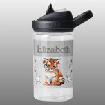 Schattigee tijger Voeg naam toe met Stars kinder g Waterfles<br><div class="desc">CamelBak Eddy® waterfles voor kinderen. Personaliseer met een naam. Deze waterfles heeft een schattige tijger met sterren in de kleuren grijs en wit.</div>
