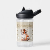 Schattigee tijger Voeg naam toe met sterren kinder Waterfles (Links)