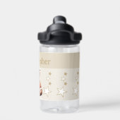 Schattigee tijger Voeg naam toe met sterren kinder Waterfles (Achterkant)