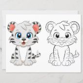 Schattigee tijgerkleurplaat (Voorkant)