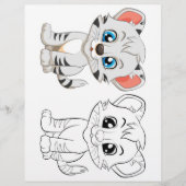 Schattigee tijgerkleurplaat flyer (Voorkant)