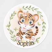 Schattigee tijgerlabels labels (Design 2)