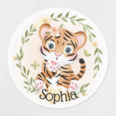 Schattigee tijgerlabels labels (Design 1)
