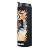 Schattigee tijgerliefhebbers Naam toevoegen Thermosbeker (Geroteerd rechts)