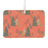 Schattigee tijgers en kerstbomen op sinaasappel luchtverfrisser (Achterkant)