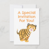 Schattigee tijgerwelp gepersonaliseerde cartoon ve kaart (Achterkant)