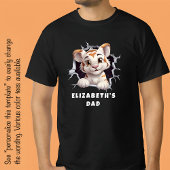 Schattigee tijgerwelp gluren uit Hole White F Part T-shirt