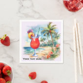 Schattigee tiki Cocktail tekst toevoegen Servet (Insitu)