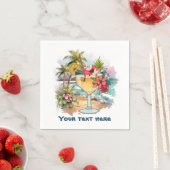 Schattigee tiki Cocktail tekst toevoegen Servet (Insitu)