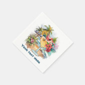 Schattigee tiki Cocktail tekst toevoegen Servet (Hoek)