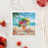 Schattigee tiki Cocktail tekst toevoegen Servet (Insitu)