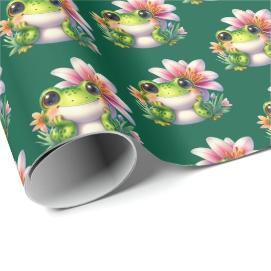 Schattigee Tile Frog Lovers Party Cadeaupapier (Rol Hoek)