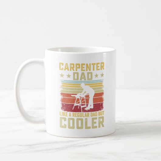 Schattigee Timmerman Cool Dad Retro Gift Koffiemok (Links)