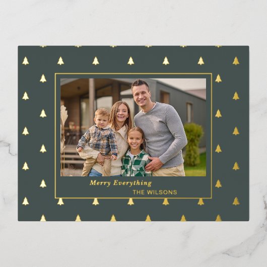 Schattigee Tiny Trees Christmas Feestdagen Foto (Voorkant)