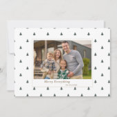 Schattigee Tiny Trees Christmas Feestdagen Foto Feestdagenkaart (Voorkant)