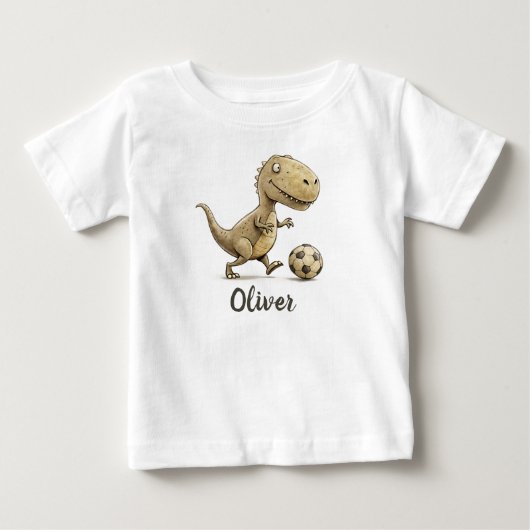 Schattigee Tiny Trex spelen Football (Voorkant)