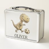 Schattigee Tiny Trex spelen Football gepersonalise (Achterkant)