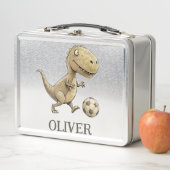 Schattigee Tiny Trex spelen Football gepersonalise (In situ)