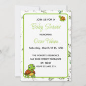 Schattigee Tiny Turtles baby shower uitnodiging (Voorkant)