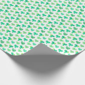 Schattigee Tiny Waterverf Bogen groen wit Cadeaupapier (Hoek)