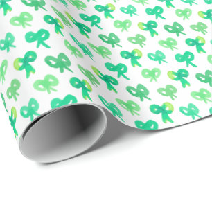 Schattigee Tiny Waterverf Bogen groen wit Cadeaupapier