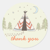 Schattigee Tipi dank u Stickers (Voorkant)
