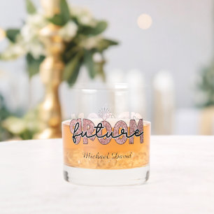 Schattigee toekomst bruidegom naam toevoegen whisky glas