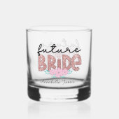 Schattigee toekomstige bruid naam toevoegen Bruilo Whisky Glas (Voorkant)