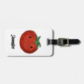 Schattigee Tomaat Waterverf Bagagelabel (Voorkant horizontaal)