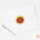 Schattigee Tomaat Waterverf Print Stijl Ronde Sticker (Envelop)