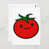 Schattigee tomatenborduurprint briefkaart (Voorkant / Achterkant)