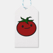 Schattigee tomatenborduurprint cadeaulabel (Voorkant)